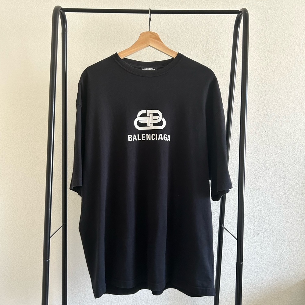 Balenciaga Black Logo Short Sleeve Tee